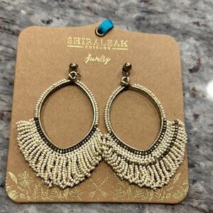Shiraleah Cream Beaded Earrings